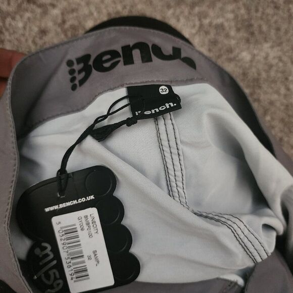 Bench Honolua Boardshort Grey Zipper Pocket Logo NWT - Picture 3 of 6